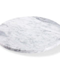 12 inch marble lazy susan turntable made from natural marble, rotating tray designed for kitchen and tabletop use.