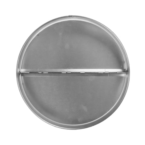 12 Inch Backdraft Damper For Ducts, metal inline vent deflector with auto opening spring, front view
