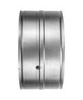 Side view of a 12 Inch Backdraft Damper For Ducts, One Way Airflow Inline Vent Deflector With Auto Opening Spring, metal, cylindrical design
