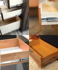 Close-up of 12 Inch Drawer Slides, Metal Drawer Slide Small Drawer Rails Ball Bearing Two Way Slide Track Rail Pack of 2 installed