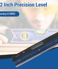 12 Inch Precision Level With 0.0002 Per 10 Inch Sensitivity Pro Grade Machinist Level Tool for alignment, carbon steel body