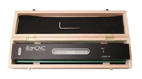 12 Inch Professional Master Precision Level With V Groove Base And Adjustable Main Vial Delivers 0.0002 In Per 10 In Accuracy, Includes Cross Vial, Insulating Grip, ANSI Standard, Rugged Cast Iron Construction In Fitted Box By Accusize Industrial Tools