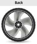 Back view of 12 Inch Rear Lawn Mower Wheels Replacement for Arnold 490-324-0002, 12x1.75 Plastic Wheels with 1/2 Inch Nylon Hub