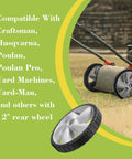 12 Inch Rear Wheel Replacement for Arnold 490-324-0002 installed on lawn mower, compatible with Craftsman and other brands