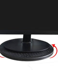12 Inch Heavy Duty Rotating Swivel Stand with Steel Ball Bearings under monitor, showing smooth 360 rotation and non-skid base