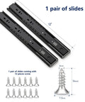 12 Inch Soft Close Drawer Slides 1 Pairs 2 Pack Black Full Extension Ball Bearing Drawer Glide Side Mount with screws
