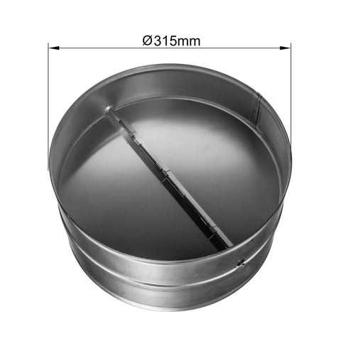 12 Inch Backdraft Damper For Ducts, One Way Airflow Inline Vent Deflector With Auto Opening Spring, metal material
