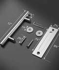 12 Inch Barn Door Handles Sliding Barn Door Pull Handle Stainless Steel Heavy Duty Large Rustic Two Side Design hardware layout
