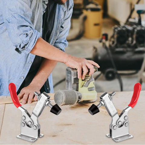 12 Pack 201B Toggle Clamps For Woodworking And Metalworking With Quick Release, Pro Grade 200 Lbs Holding Capacity in workshop