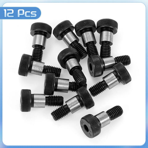 12 Pack Alloy Steel Shoulder Bolts With M8 Threads 10mm Shoulder Diameter And 10mm Shoulder Length Hex Socket Heavy Duty Fasteners For Textile Hydraulic Injection Molding And Machinery Applications uxcell