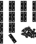 12 Pack 2.5 Inch Black Butt Door Hinges With Ball Bearing For Cabinets And Windows Includes 72 Mounting Screws