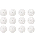 Pack of 12 white 9" Hollow Plastic Baseballs - Athletic Baseball Equipment - Practice Baseballs Plastic Hollow - Regulation Size Balls