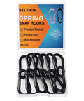 Open box of 12 Pack M4 1.57 Inch Carabiner Clip Spring Snap Hook Heavy Duty Quick Link 110 Lbs Capacity For Bird Feeders Dog Leash And Harness Durable Rust Resistant Metal With Smooth Edges Corrosion Resistant Finish For Outdoor Use