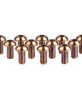 12 Pcs M5x10 Titanium Torx Bolts for Bicycle Disc Brake Rotors with T25 Torx Head in bronze finish.