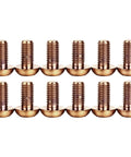 12 Pcs M5x10 Titanium Torx Bolts for Bicycle Disc Brake Rotors showcasing bronze finish and T25 Torx head design.