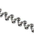 12 Pcs M5x10 Titanium Torx Bolts for Bicycle Disc Brake Rotors arranged in a line, showcasing T25 Torx head and titanium finish.
