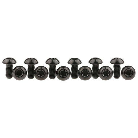 12 Pcs M5x10 Titanium Torx Bolts for Bicycle Disc Brake Rotors Made from Grade 5 6AL 4V Titanium Alloy Featuring T25 Torx Head