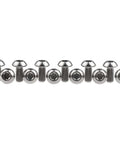 12 Pcs M5x10 Titanium Torx Bolts for Bicycle Disc Brake Rotors in a row, featuring T25 Torx head and natural titanium finish.