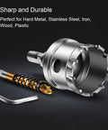 12-Piece Tungsten Carbide Tipped Hole Saw Kit With Titanium Plated Pilot Drill Bit for Metal Stainless Steel Iron Wood