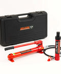 Powerful 12 Ton Porta Power Hydraulic Jack Kit For Auto Body Frame Repair with heavy duty hydraulic ram, pump, and case.