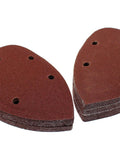 120 Grit Mouse Detail Sander Sandpaper 50 Pcs 5 Hole Hook And Loop 140mm Sheets stacked and displayed