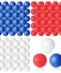 120 Pack Colored Table Tennis Balls 40 mm Plastic Balls Bulk for 4th of July Carnival Wedding Pool Games, DIY Arts, Pet Toys, School Patriotic Activities(Dark Blue, Red, White) in dark blue, red, and white color arrangement.