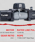 12000lb New Waterproof Electric Steel Rope Winch 12V with Hawse Fairlead, 2 in 1 Wireless Remote Control, Wired Control