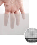 Hand touching 120 Mesh 304 Stainless Steel Wire Mesh Screen for DIY Projects and Filtration, with close-up of fine metal weave.