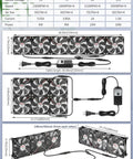 120mm Computer Fan With AC Plug And Dual Ball Bearings Variable Speed Controller for server racks, cabinets, and greenhouses