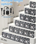 Multiple length options for 120mm computer fan with AC plug and dual ball bearings variable speed controller on steps