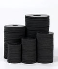 Stacked 120Pcs Flat Rubber Washers Set 5 Sizes 16 18 20 25 30mm Black Sealing Washers