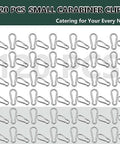 120 Pcs M5 Spring Snap Hook Carabiner Set, 2 Inch Small Carabiner Clip, Heavy Duty Galvanized Steel Spring Clip 3 Sixteenth Inch, Quick Link Key Chain For Swing Hammock Gym Outdoor, 200 Lbs Holding Capacity displayed in grid layout