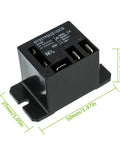 AC 120V Power Relay With 30A SPDT 1NO 1NC Flange Mount 10 Quick Connect Terminals showing dimensions
