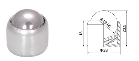 3/4 inch Drop in Ball Transfer Unit