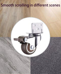 1.25 Inch L Shaped Plate Swivel Caster With Brake Rubber Wheel Side Mount suitable for smooth movement on various floors