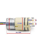 12V Brushless Starter Pump For Water Systems With Diaphragm Metering And Self Priming Control, Lightweight 45g, side view