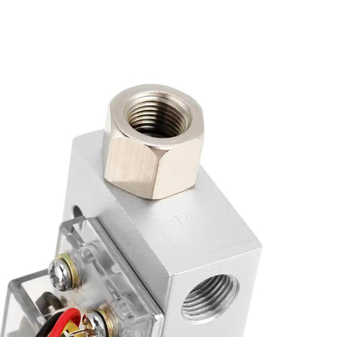 Top view of Venturi Vacuum Generator Ejector For Air Compressors, 12V Pneumatic Vacuum Source, with PR1/4 Inch Female Thread.