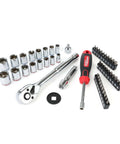 55-Piece Auto Repair Socket And Bit Set For Home, Car, And DIY Projects With Spark Plug Socket, Adapters, Bit Handle, And All-In-One Tool Kit For Quick Fixes