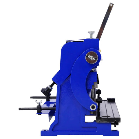 Side view of 3-In-1 12 Inch Sheet Metal Machine With Shear Press Brake And Slip Roll For Bending Cutting Rolling 20 Gauge Capacity