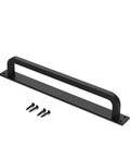 Antique Rustic 12 Inch Barn Door Handle Black Flush Long Base Pull For Gate Shed Garage Heavy Duty Solid Steel With Frosted Black Surface