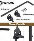 12 Inch Cane Bolt Gate Drop Rod Heavy Duty Gate Hardware For Wooden Fences And Metal Gates Ground Latch black finish