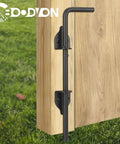 12 Inch Cane Bolt Gate Drop Rod Heavy Duty Gate Hardware For Wooden Fences And Metal Gates Ground Latch with Wrought Iron Look