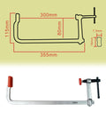 Heavy Duty 12 Inch Bar Clamp Set Four Pack Drop Forged Steel F Clamps With 600 Lb Load Capacity And 3-5/32 Inch Throat