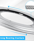 6 Pack 12 Inch Heavy Duty Lazy Susan Turntable Bearings, 5/16 Thick Galvanized Steel Swivel Plates with Smooth 360 Rotation, 1000 lb Load