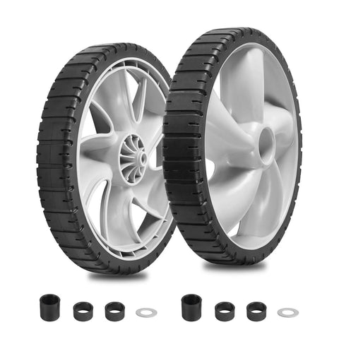 12x1.75 Inch Lawn Mower Rear Wheels 2 Pack Replacement for Craftsman 490-324-0002 with spacers and washers