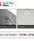 Close-up of Heavy Duty 12 Inch Rotating Lazy Susan Turntable's anti-slip mat with triangular pattern for stability.