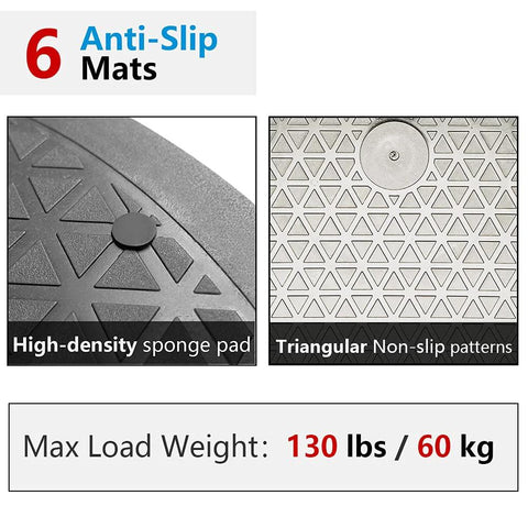 Close-up of Heavy Duty 12 Inch Rotating Lazy Susan Turntable's anti-slip mat with triangular pattern for stability.