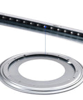 Close-up of Nine Pack 12 Inch Lazy Susan Turntable Bearing Plate Heavy Duty 1000 Pounds Load Capacity Galvanized Steel for rotating use.
