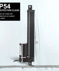 12 Inch 12" High Speed 14mm/s Linear Actuator Motor 1000N DC12V with Mounting Brackets in water showcasing IP54 protection.
