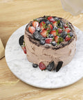 Cake on 12 Inch Marble Lazy Susan Cake Turntable For Decorating And Display Natural White Marble With Gray Veining Perfect For Cakes